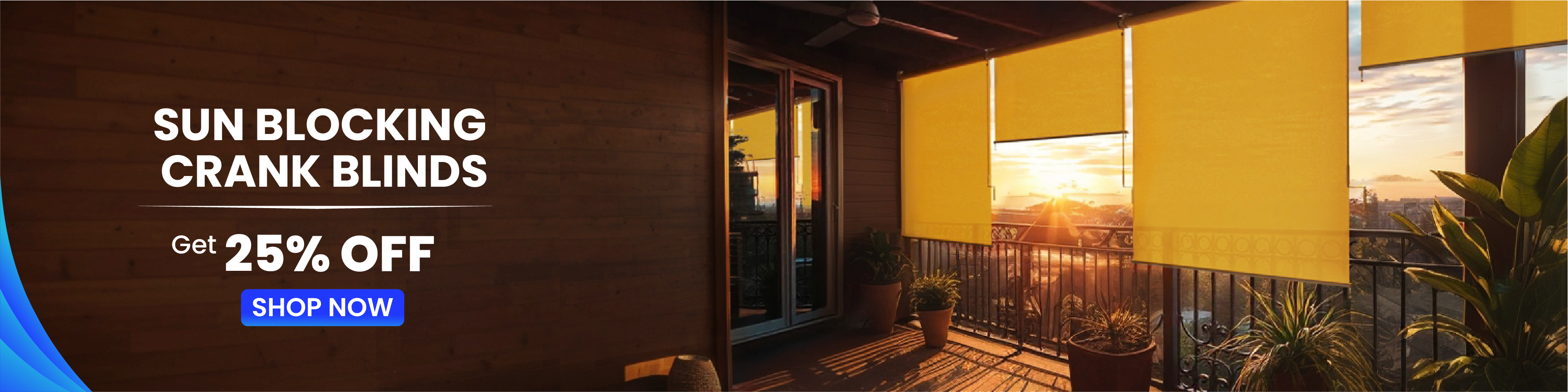 Sun Blocking Crank Blinds Sun Blocking Crank Blinds