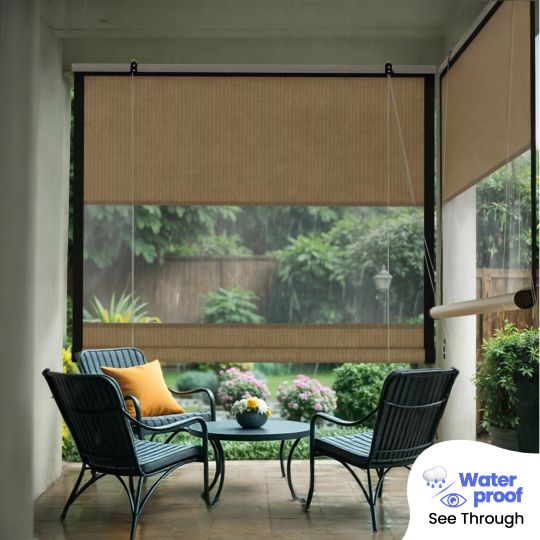 See-Through Waterproof Outdoor Chick Blind (Coated HDPE & Premium PVC)