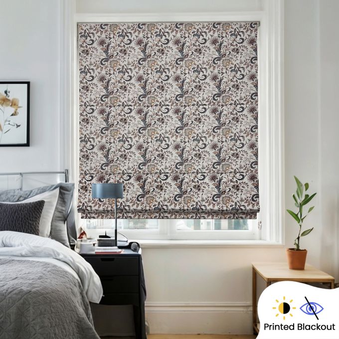 Printed Blackout Indoor Roman Blind (Foam Coated Polyester)