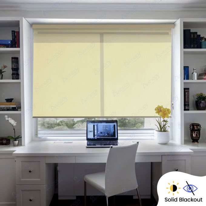 Semi Blackout Solid Indoor Roller Blind (Polyester)